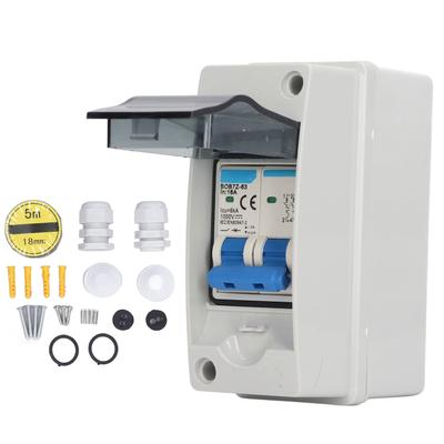 DC Disconnect Switch 16A 1000V Miniature Circuit Breaker with IP65 Waterproof Distribution Box for