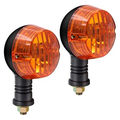 Biqing 2PCS Motorcycle LED Turn Signal Indicator AMBER Light Front Rear Signal Light Indicator for Motorbike Scooter Dirt Bike