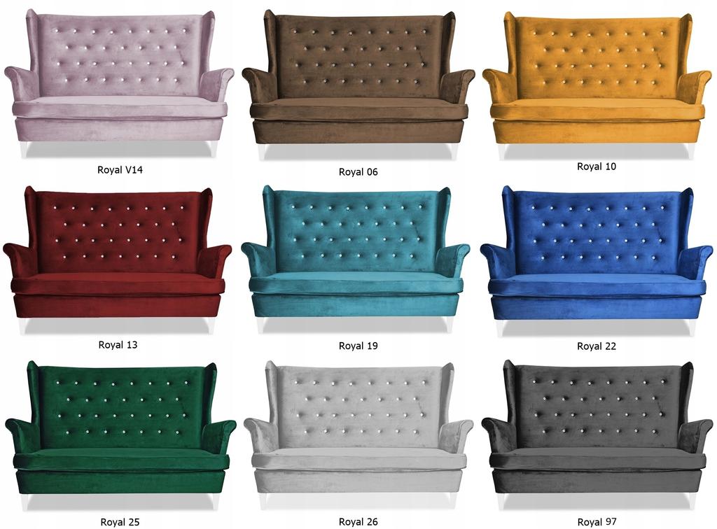 Zestaw wypoczynkowy mebli uszak Diana sofa fotele skandynawskie Family Meble