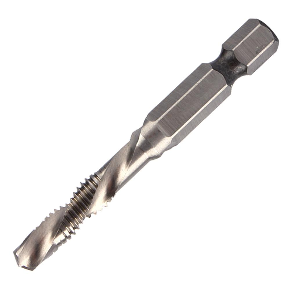 Hex Handle Tap Drill Bits M6 HSS 1/4" Hex Shank Drill & Tap Taper Drill Bits Power Tool Part Hex Shank Drill Tap Taper Drill Bit