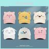 Nohara Shiro Cute Animal Cartoon Cotton Sun Hat With Curved Brim For Kids Spring And Summer