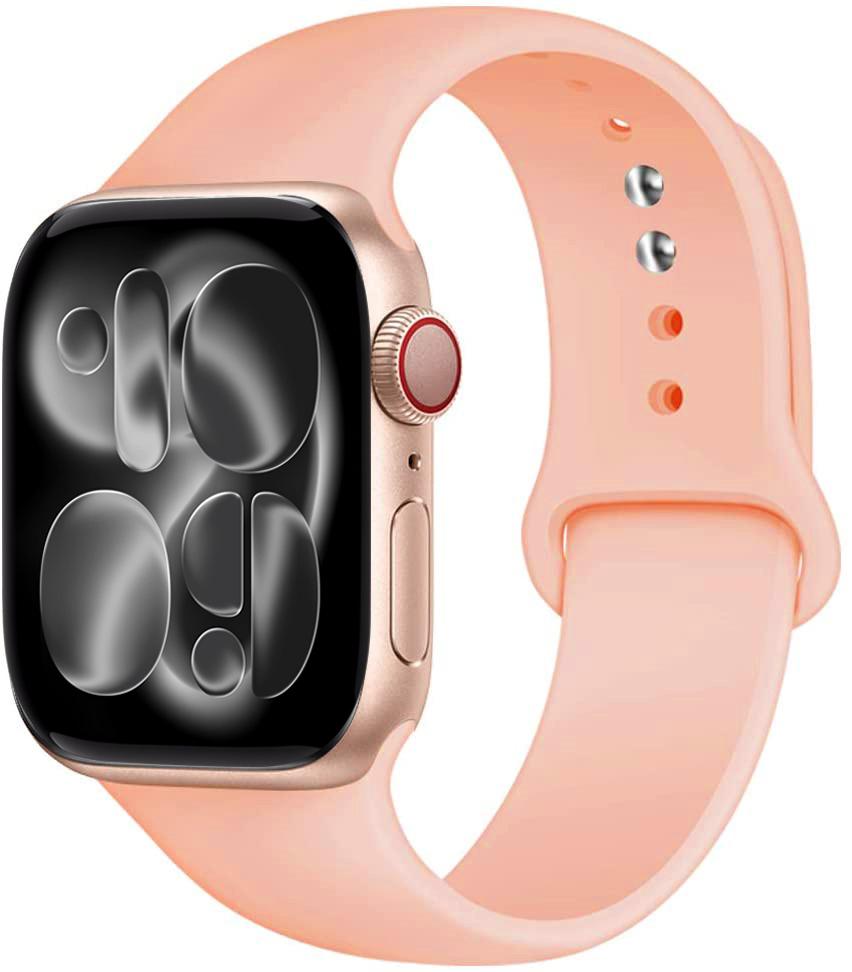 Silicone strap For Apple Watch 11 band 44mm 40mm 49mm 45mm 41mm 38 46mm 42mm correa bracelet iWatch series 9 8 7 6 SE ultra 2 3