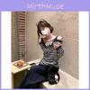 Spring 2025 Korean Style Striped T Shirt With Embroidered Details For Casual Wear