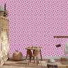 Geometric Pattern Wallpaper Purple and White for Living Room and Bedroom 50x1000