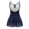 Girls Ballet Dance Dress Ruched Backless V Neck Suspenders Solid Color Exam Costume