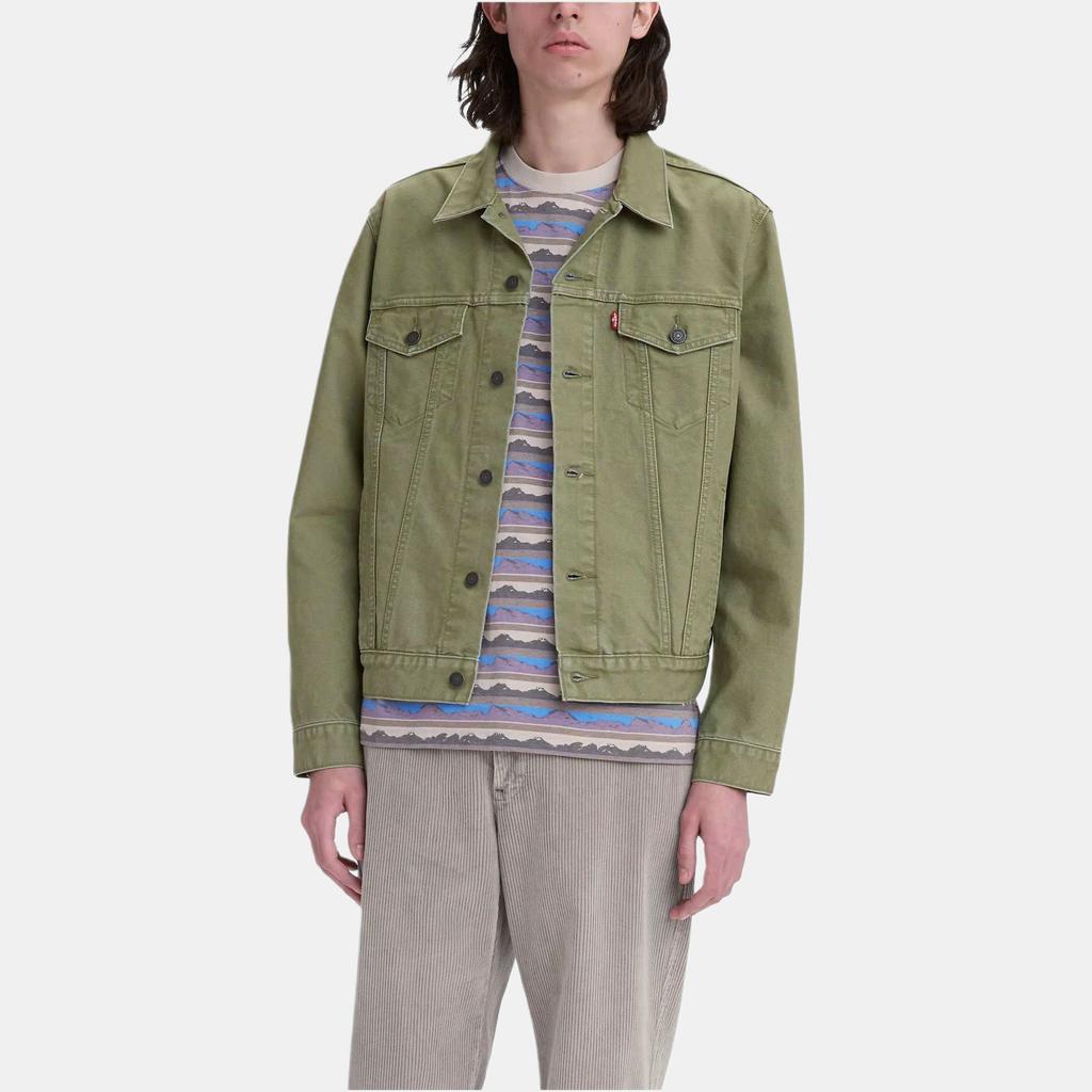 Casaco Casual de Manga Comprida com Gola Polo de Cor Sólida Levis para Homem, Jaquetas Verde-Oliva 72334-0632