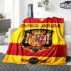 Name Custom Spain Football Print Flannel Blanket High Quality Warm Comfortable Cover for All Seasons Perfect for Gifts Home Decor