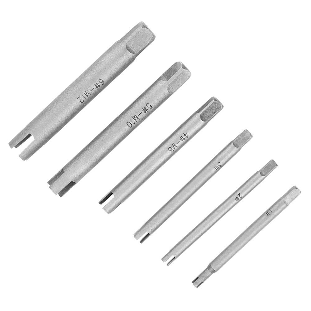 6 Pcs 3/4 Flute Tap Extractor Set 3 Types Bolt Remover Tool  Industrial and Home Repair Work