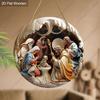Holy Night Nativity Scene Pendant, Decoration of Home Walls or Doors, 2d Flat Wooden, Christmas Decoration, Gifts for Friends and Family