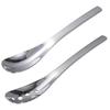 Kitchen Utensils Long Handle Dessert Spoon Silver Stainless Steel Colander Scoop Minimalist Soup Spoon Restaurant