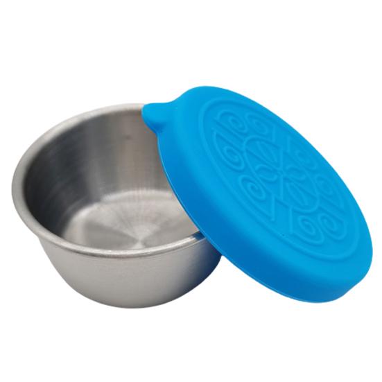 50ml Sauce Container Leakproof Reusable Pack Sauces Stainless Steel Dipping Sauce Cup with Silicone Lid for Lunch Box