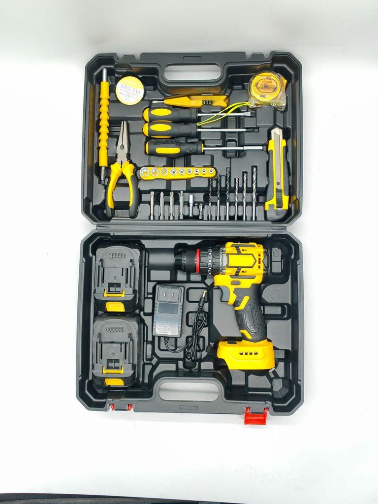 Compact Brushless Rechargeable Electric Drill – Multi-Function Pistol-Style Power Tool for Home Use