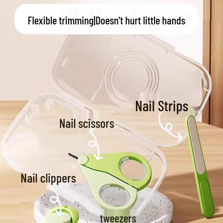 Safe Anti-Pinch Newborn Baby Nail Clippers Set