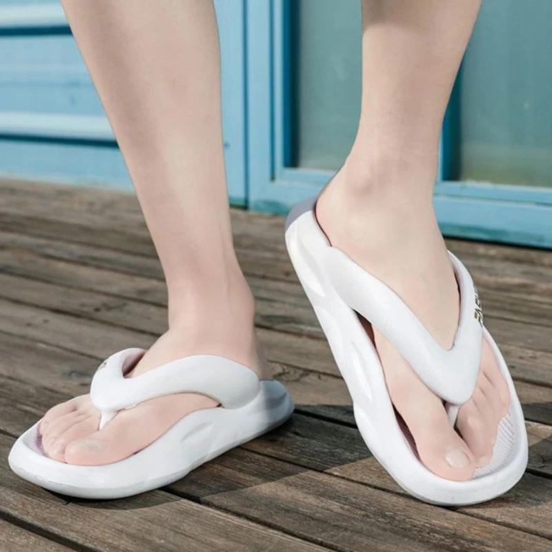 Fashion Shiatsu Male Slipper Flip Flops Platform Slides Beach Pvc 2025 Style Low Price Casual Eva Designer Luxury Adult Trend Men's Shoe