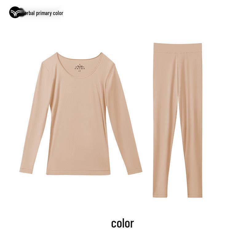 Hyaluronic Acid Base Women's Anti-Static Seamless Thermal Underwear Set