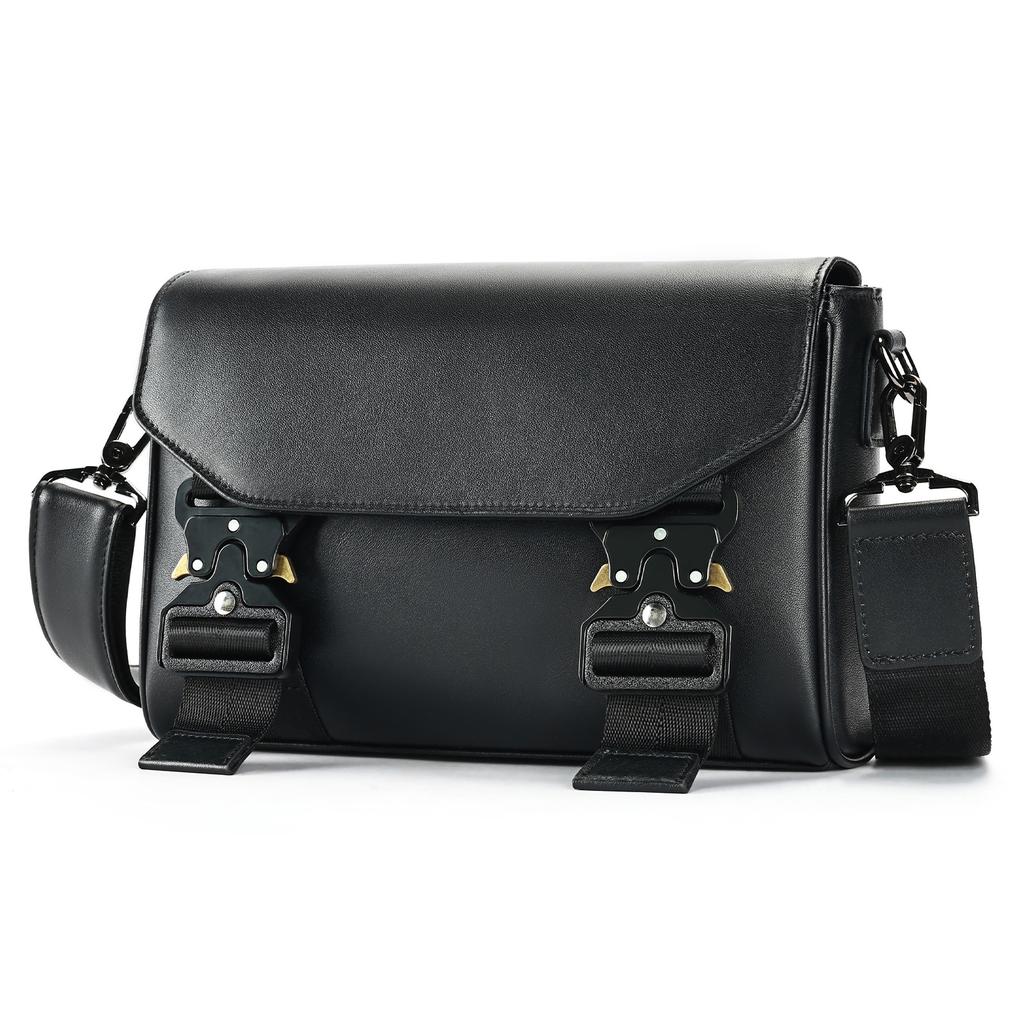 Single-shoulder Bag Trendy and Fashionable Men's Crossbody Bag Multi-functional Crossbody Bag with Snap Fasteners