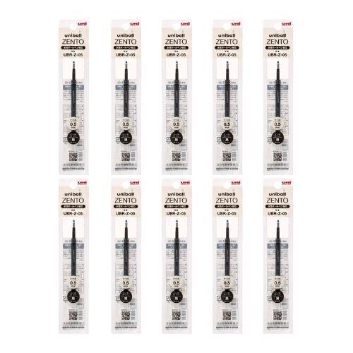 Mitsubishi Uniball ZENTO Gel Pen Refill 0.5mm Black Ink 10 pieces set F S DDP US