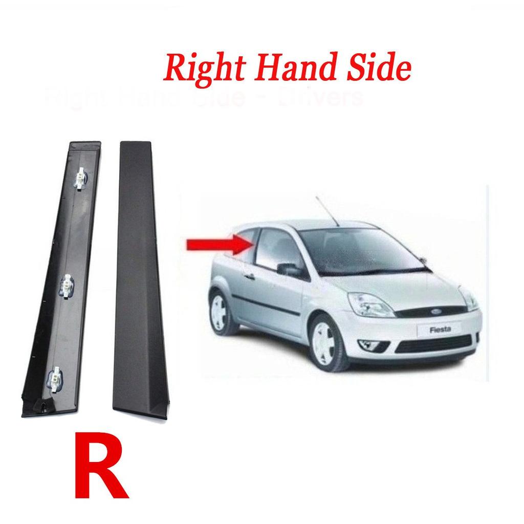Car Window B Pillar Moulding Trim Cover Guard for Ford Fiesta 3 Door Mk6 2001-2008Left/Right Side1473662 Exterior Accessories