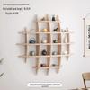 Chinese Solid Wood Wall-Mounted Teacup Rack - Antique Curio Shelf and Tea Set Display Stand