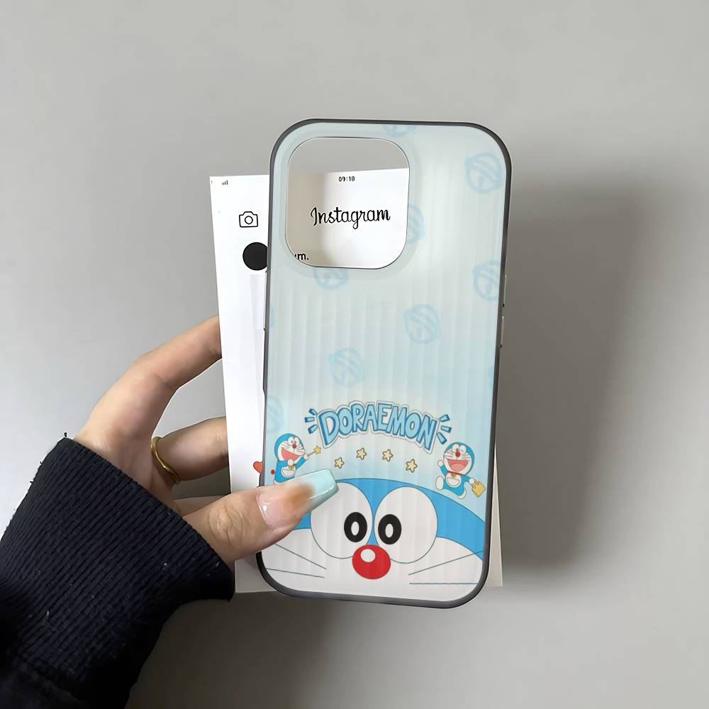 

Cartoon Doraemon For IPhone 17 16 15 11 12 13 14 Pro Max Plus Pro Corrugated Translucent Back Phone Cover iPhone 17 Pro