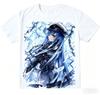 2026 Akame ga Kill! Schwarzes reines Baumwoll-T-Shirt mit Druckmuster des Esdeath Ice Power Poster Art