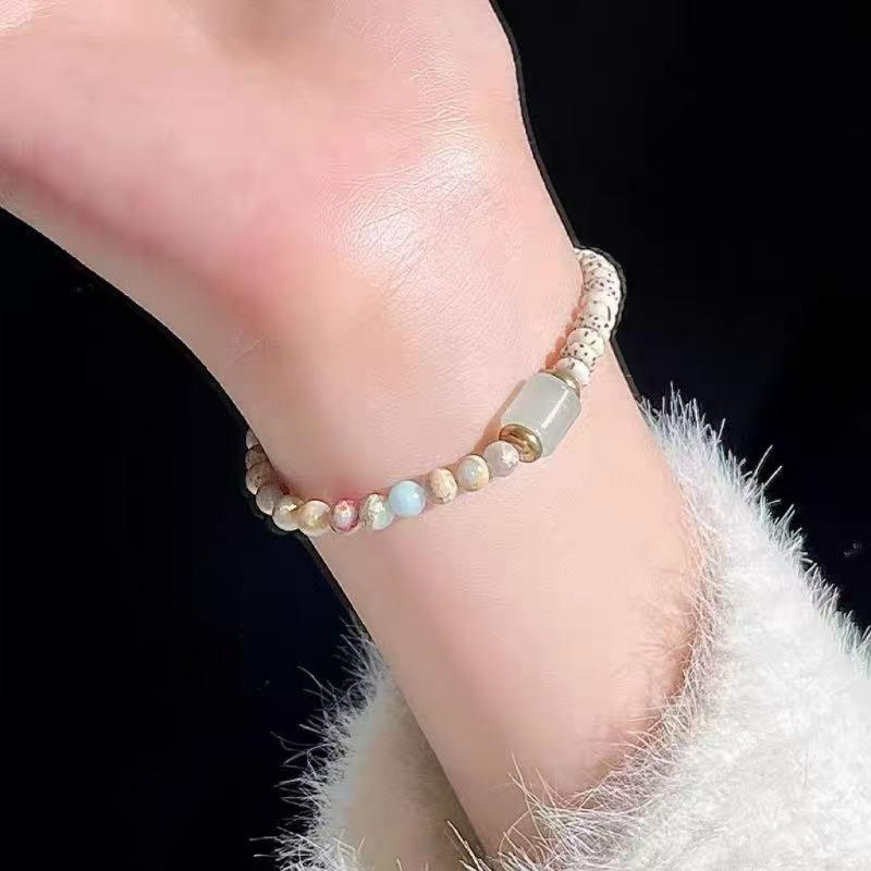 Bracelet Perle Irregulière Forme Spéciale Française Bracelet Femmes Niche Luxe Léger Exquis Doré Demi-Bracelet Bracelet Accessoires