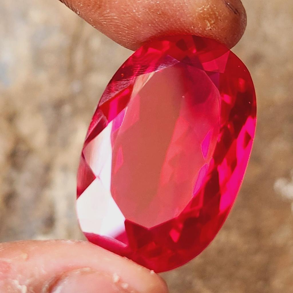 58 Cts Natural CERTIFIED Ruby Stunning Oval Shape Red Rare Loose Gemstone