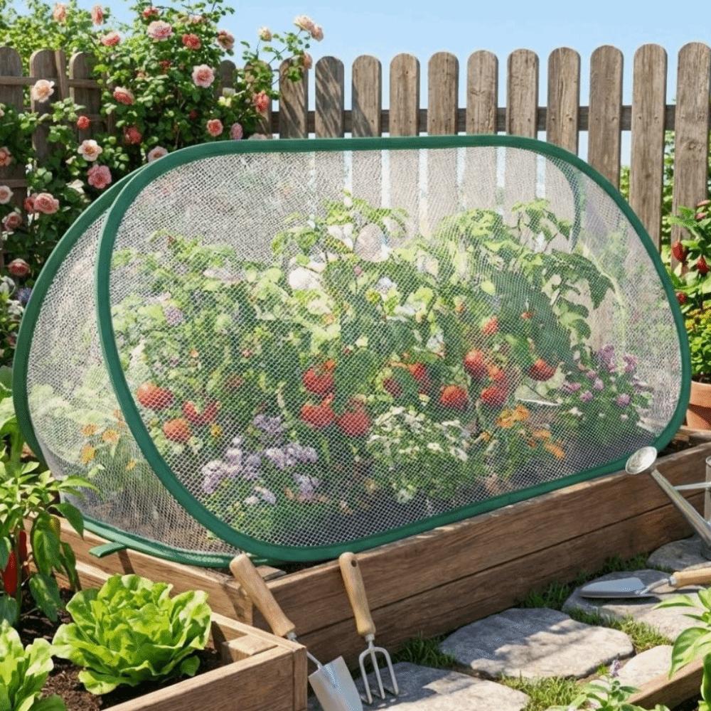 Teli Anti-Gelo per File di Giardino Teli Ombreggianti a Prova di Insetti Gabbia per Piante a Rete Orto