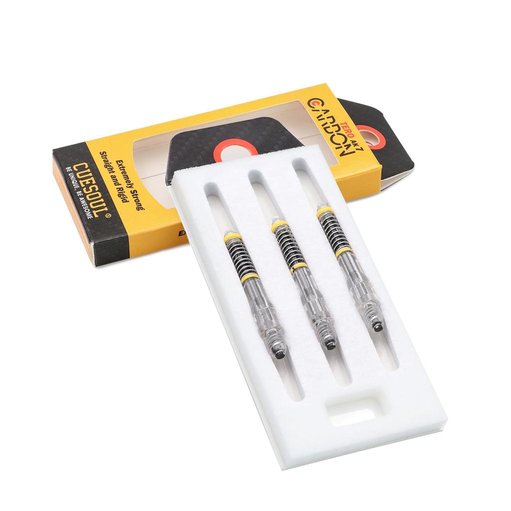 CUESOUL TERO System A/B(S)/CD(M)/E/F(L)/G/H AK7 Carbon Dart-Schaft mit integriertem Teleskop-Schaft, 3er-Set (CS-AK7+1TC35)