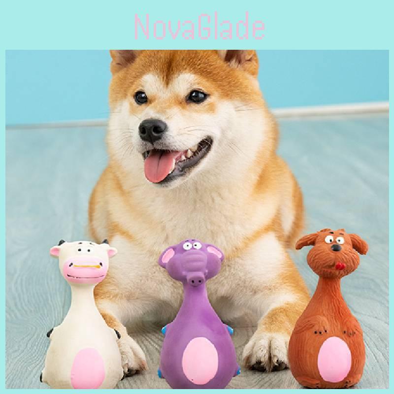 High Quality Squeaky Rubber Pet Toy For Dogs In Fun Cartoon Design And Colors