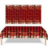 Christmas Disposable Tablecloth Red Santa Snowman Reindeer Snowflake Table Cover for Home Parties
