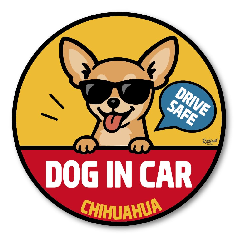 

DOG IN CAR Sticker 127mm (5 inches) [Selectable Dog Breeds] sticker 127mm