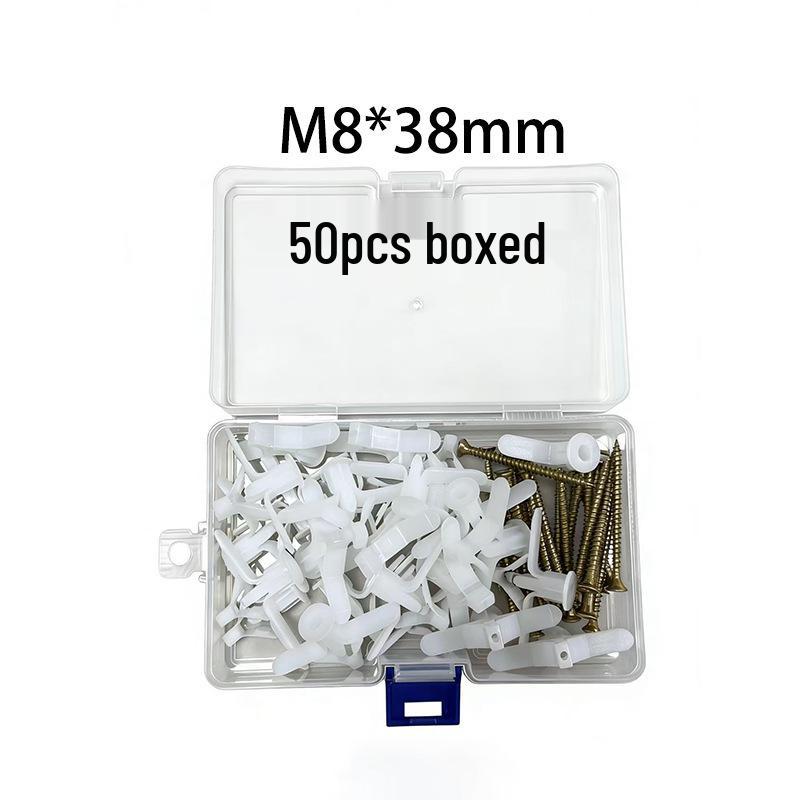 Airplane-Shaped Expansion Tube with Screws, 50/40pcs Boxed, 3 Sizes Drywall Anchor.