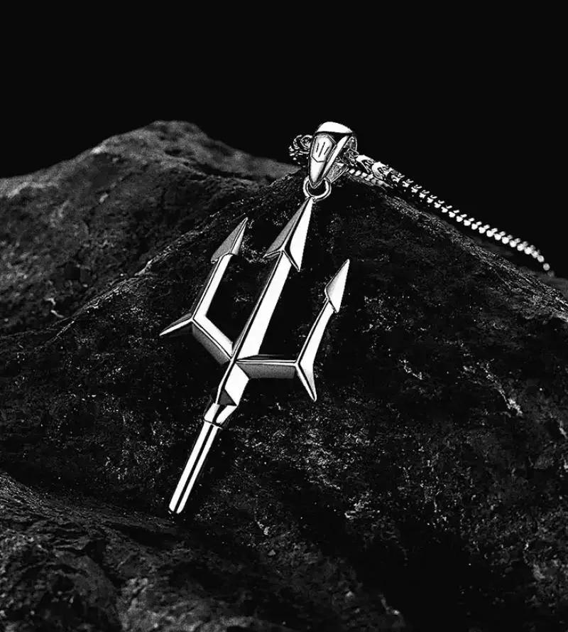 Stainless Steel Gothic Coffin Castle Pendant Necklace Suitable for Men and Women Personalized Trendy Halloween Accessories