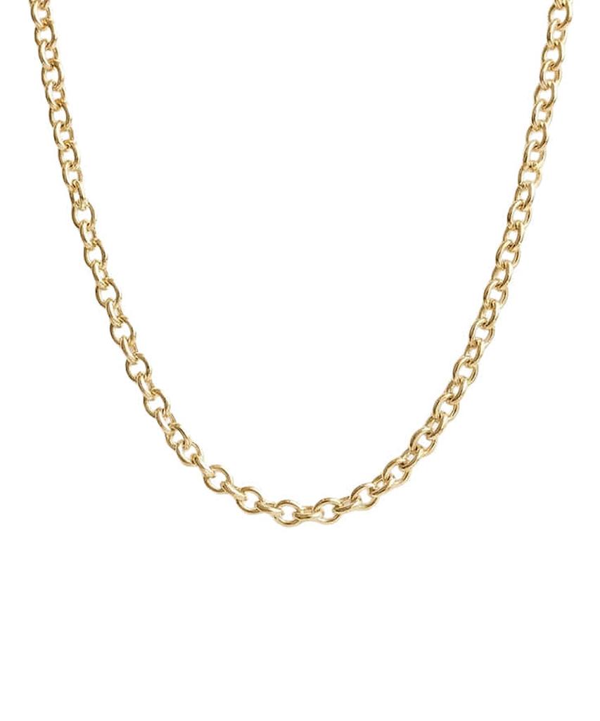Alleun Silver 925 Round Oval Chestnut Chain Necklace