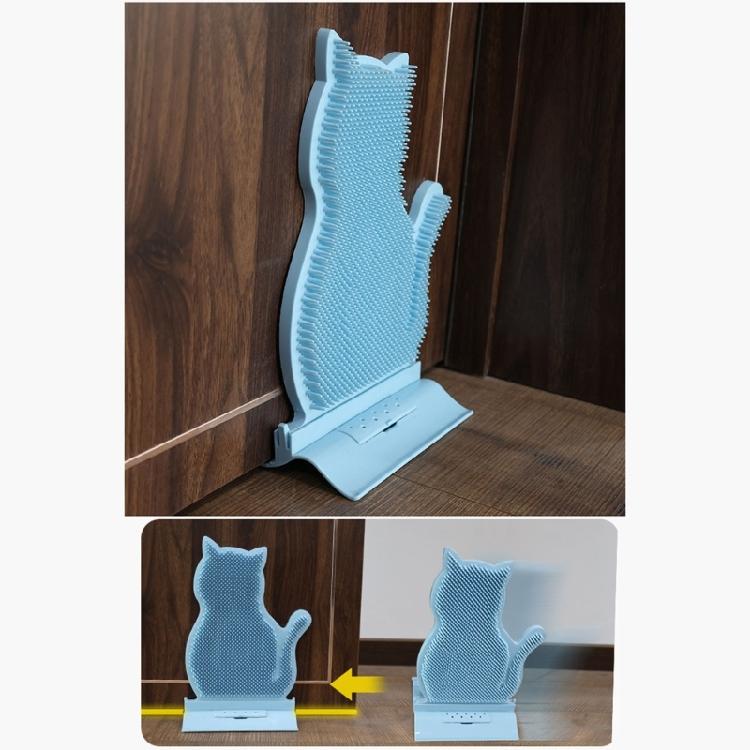 Kitten Shape Cats Massager Toy for Short Long Haired Cats Self-message Brush Tool