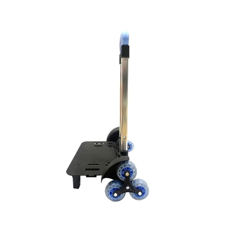 Aluminium Alloy Backpack Trolley with 6 Wheels Foldable Trolley Cart Wheeled Hand Truck for Luggage Backpack School Bags