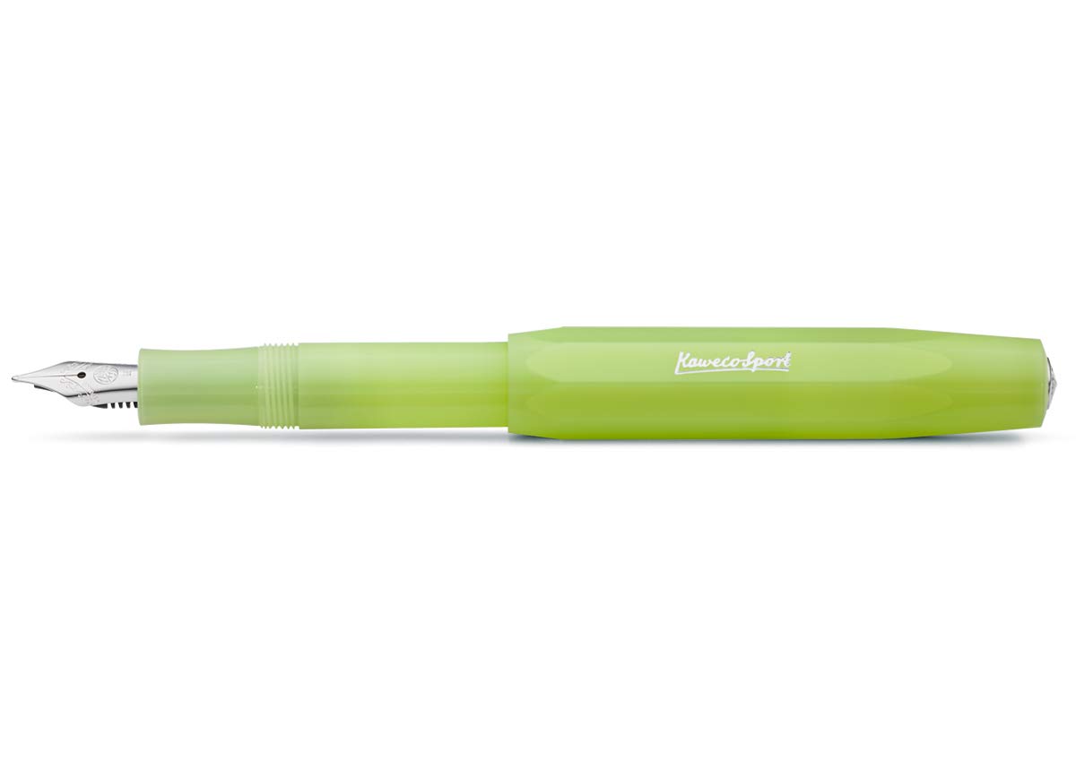 

Kaweco Frosted Sport Fine Lime Fountain Medium Officially Imported Pen, Nib, FRFP-FL,
