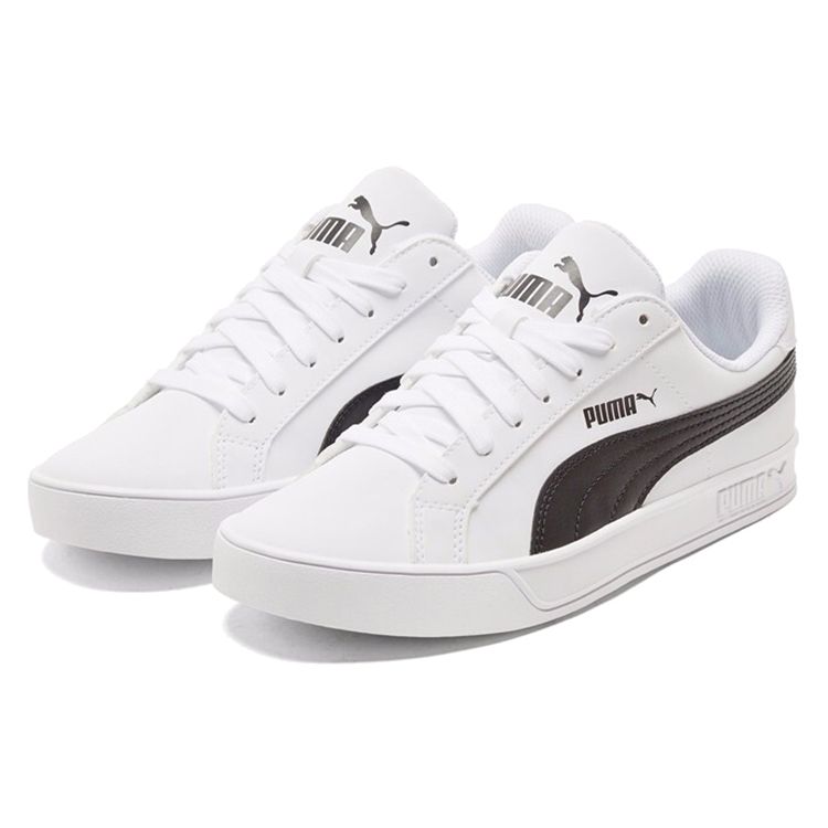 Puma Smash Vulc White Black Unisex Sneakers 359622-05