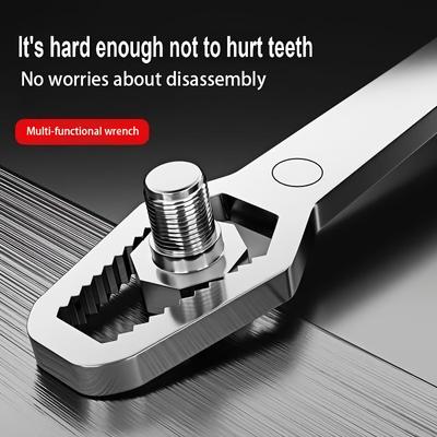 Double End Self-Tightening Wrench Cold Rolled Steel Multi Size Adjustable Universal Spanner Maintenance Hand Tools