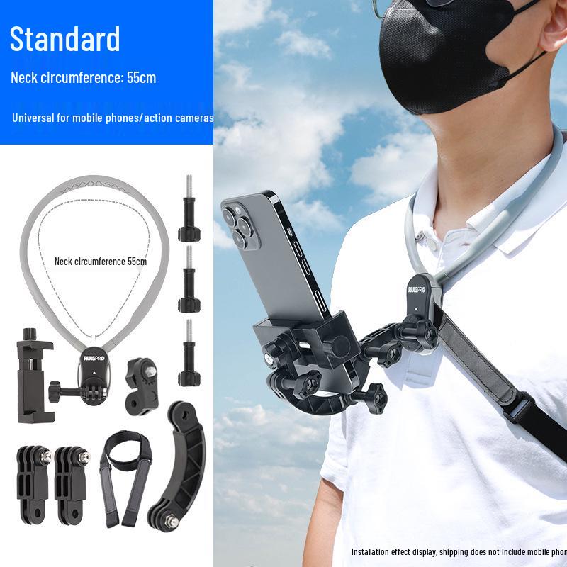 Neck-Mounted Sports Camera Bracket for Cycling and Fishing, Compatible with 360x3 Models