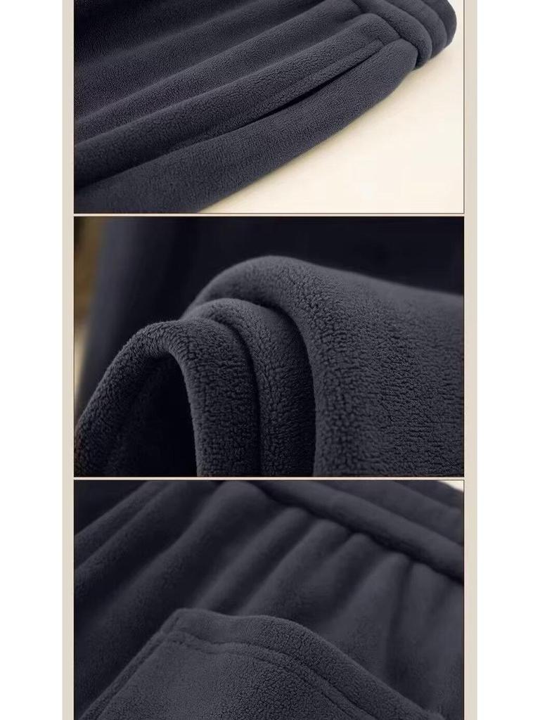 Children's Heavyweight Coral Fleece Joggers for Autumn/Winter - Plus Velvet, Thickened, Loose Fit for Boys, Warm Long Pants for Kids.