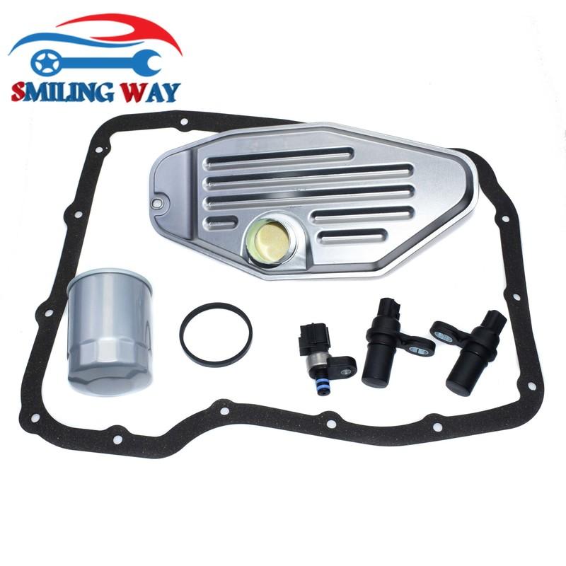 Transmission Oil Filter & Pan Gasket & Wheel / Pressure Speed Sensor Kit For Chrysler Dodge Jeep Ram Durango Grand Cherokee 4WD