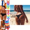 Luxurious Women Brazilian G-string Briefs With Elegant Ruffles For Beachwear
