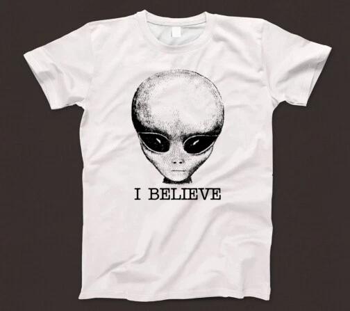 Я верю Футболка 910 Инопланетная жизнь НЛО Наблюдения Астробиология Секретные материалы Космос 3XL