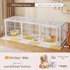 Cage pour chien de taille moyenne et grande avec clôture supérieure - Maison-villa pour chat et chien, Assemblage libre pour chats et chiens