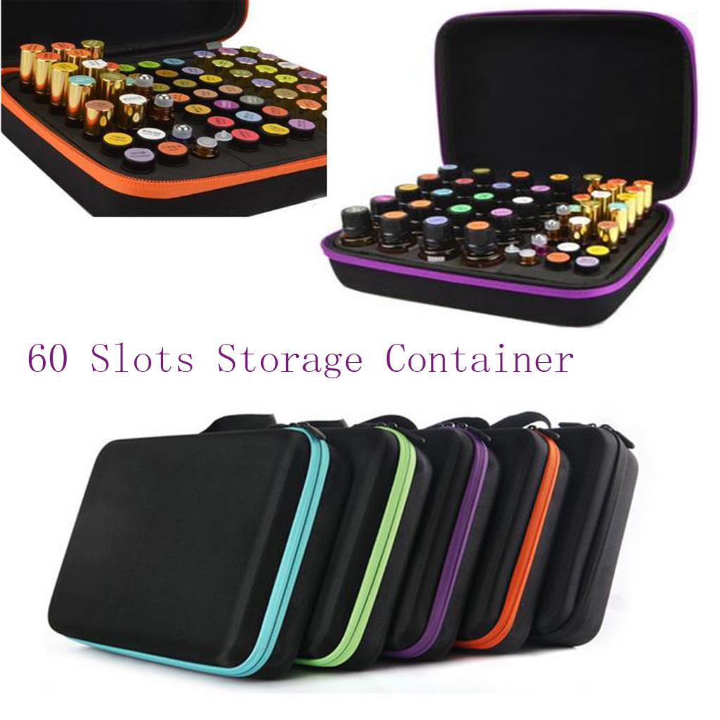 60 Bottles Essential Oil Carrying Case Portable Makeup Bag Storage Container