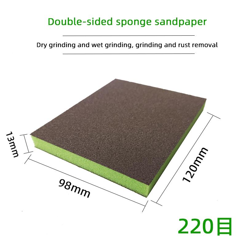 50 Pcs Sia Sponge Sand Block Double-sided Sponge Sandpaper Metal Rust Removal Model Furniture Car Paint Finish Polishing