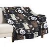 Bears of the World Pattern Throw Blanket Cosplay Anime Blankets Ands Plaid Wednesday Hairys Thermals For Travel Blankets