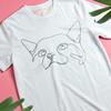 Cat Lover Gift T-shirt, Cute Cat Shirt, Abstract Cat Art Shirt, Gift for Her, Cute T-shirt, Gift for Mom, Mother's Day Gift